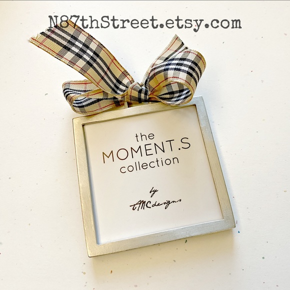 Doublesided Photo Frame Ornament/Burberry Ribbon - Picture 1 of 1
